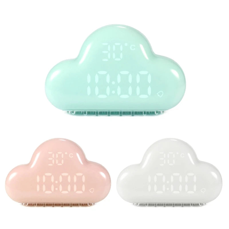 Cloud-Shaped Magnetic Clock Alarm Multi-Functional Clock with Strong Magnet Shows LED Time