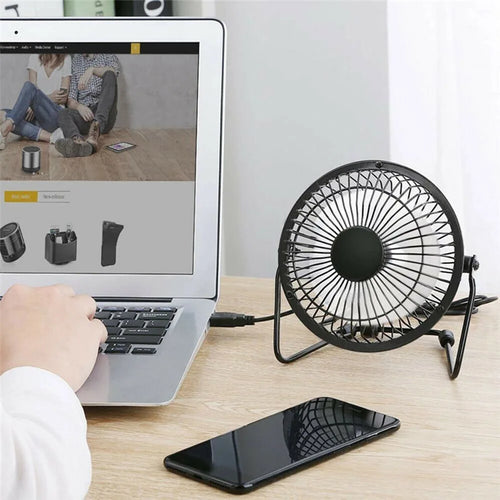 4 Inch Desk Fan Portable Home Office Desktop Fan Mini USB Rechargeable Fan 360 Degree Rotatable Fan Portable USB Fan