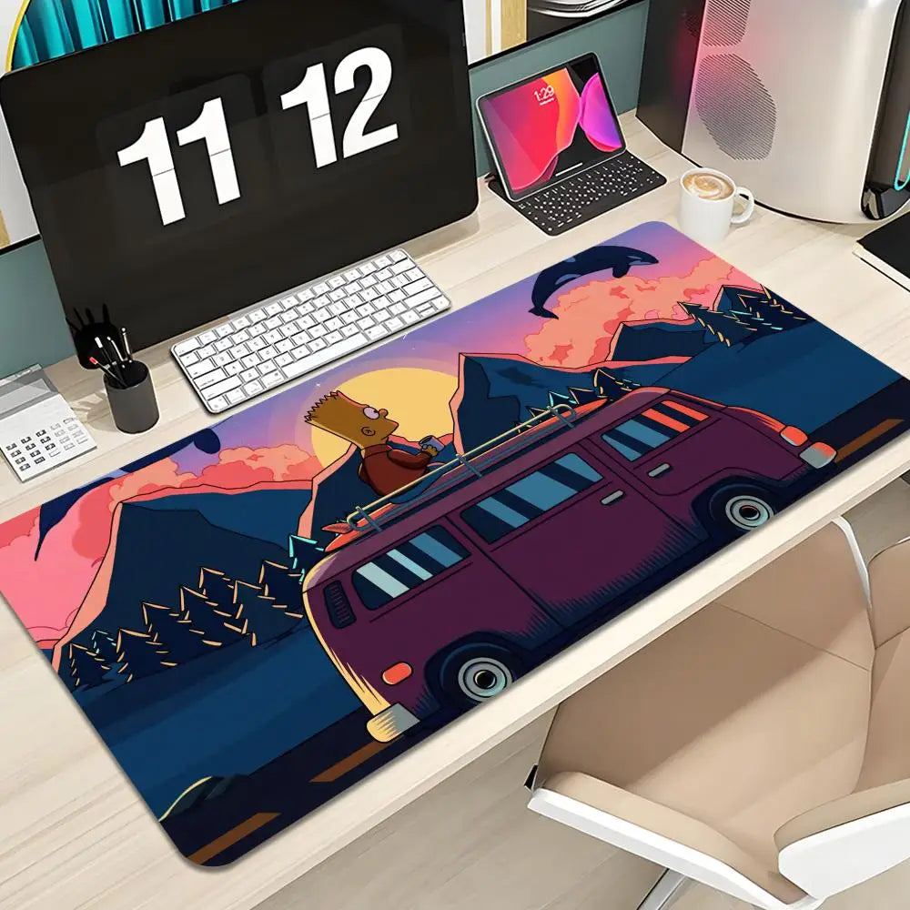 Cute Cartoon The S-Simpsons Mouse Pad Keyboard Mousepad large 1200X600 mm Desk Mat PC Gamer Office Carpet Home Table pad