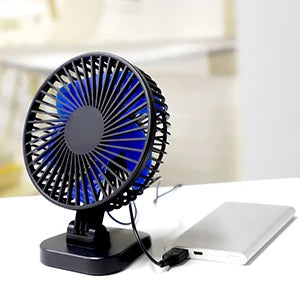 4 Inch Small Desk Fan, Powerful Airflow USB Powered Table Fan Personal Fan for Office,Table, Study, Bedroom
