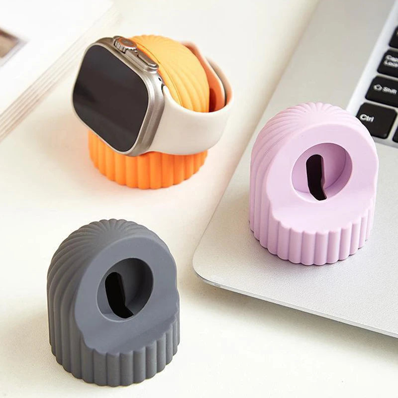 Silicone Charger Stand Wireless Charging Dock Lazy Holder for Desk For Watch 10 9 8 7 6 5 4 3 SE Dock Charging Desktop Holder
