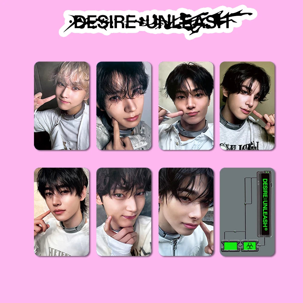 Kpop Boys Idol New Album Lomo Card Photocards Desire Unleash LOOSE Postcards Fans Collection Souvenir Merch