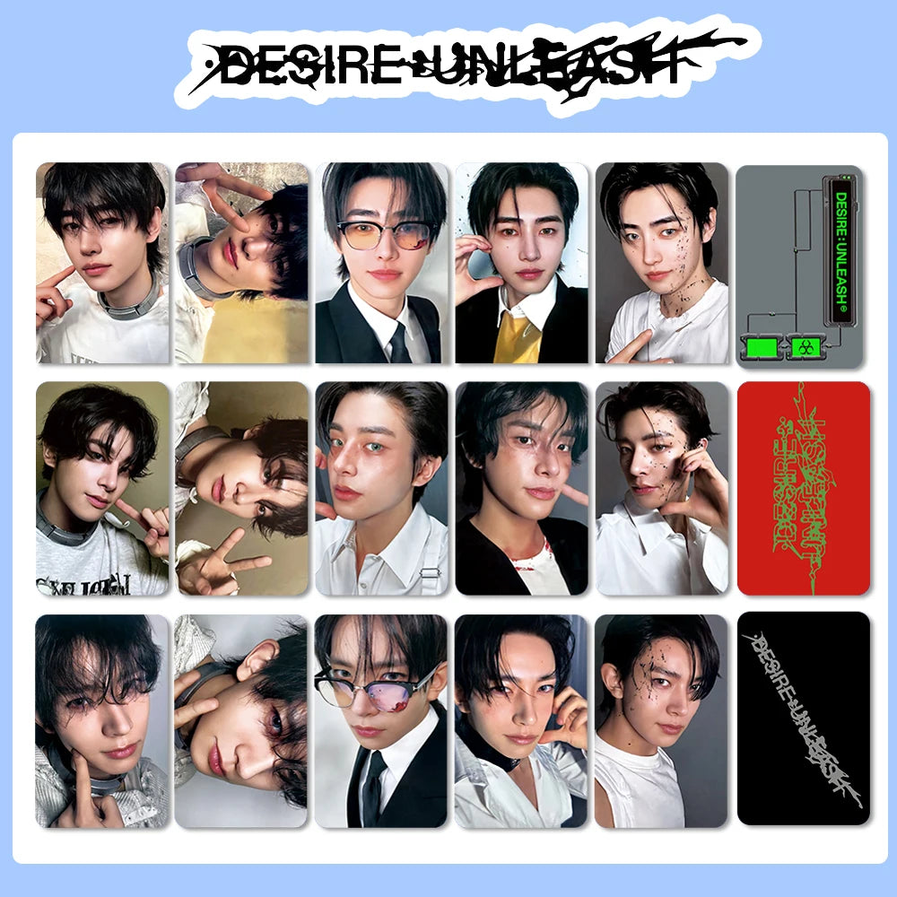 Kpop Boys Idol New Album Lomo Card Photocards Desire Unleash LOOSE Postcards Fans Collection Souvenir Merch