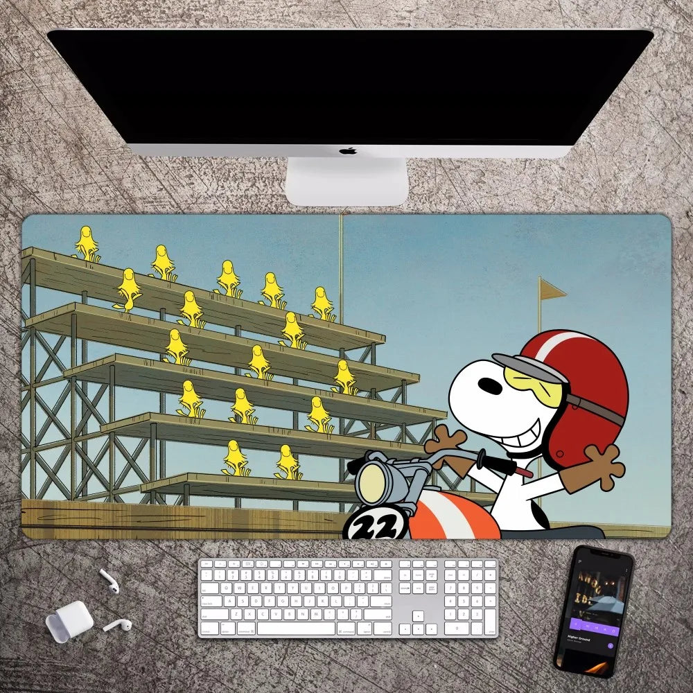 S-Snoopy Cartoon Cute Mousepad Large Gaming Compute Gamer PC Keyboard Mouse Mat