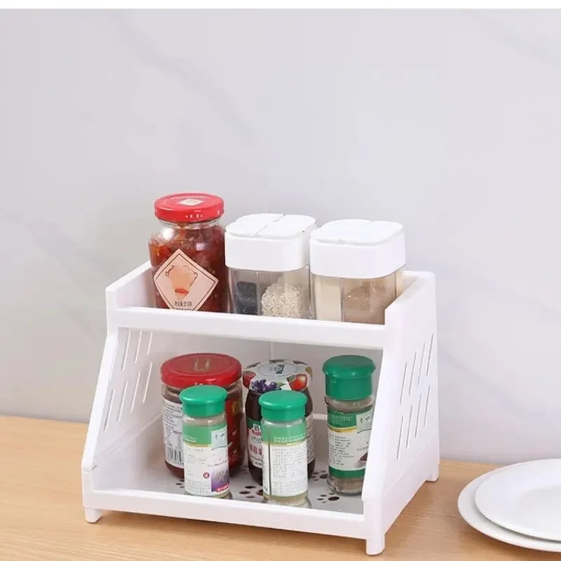 White Double Tier Desktop Storage Organiser Display Shelf  stationery  stationary  stationary organizer  office supplies