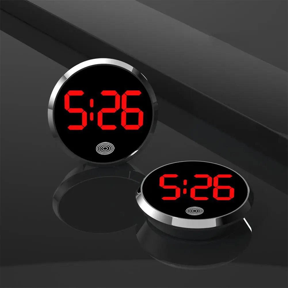LED Car Clock Luminous Automobiles Internal Stick-On Mini Digital Clocks Auto Ornament Car Accessories