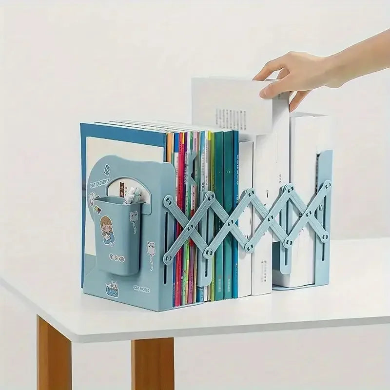 Scalable Folding Storage Desk Organizer Pen Holder Bookshelf Office Accessories Books School Supplies