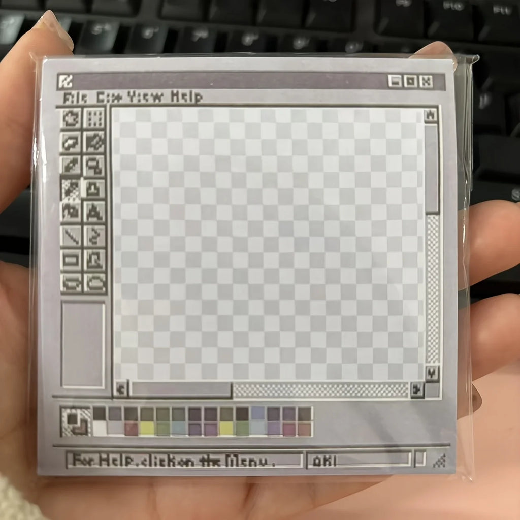50/100 Sheets Vintage Computer Drawing Board Notepad - Retro Style Square Paper for Creative Illustration and Design