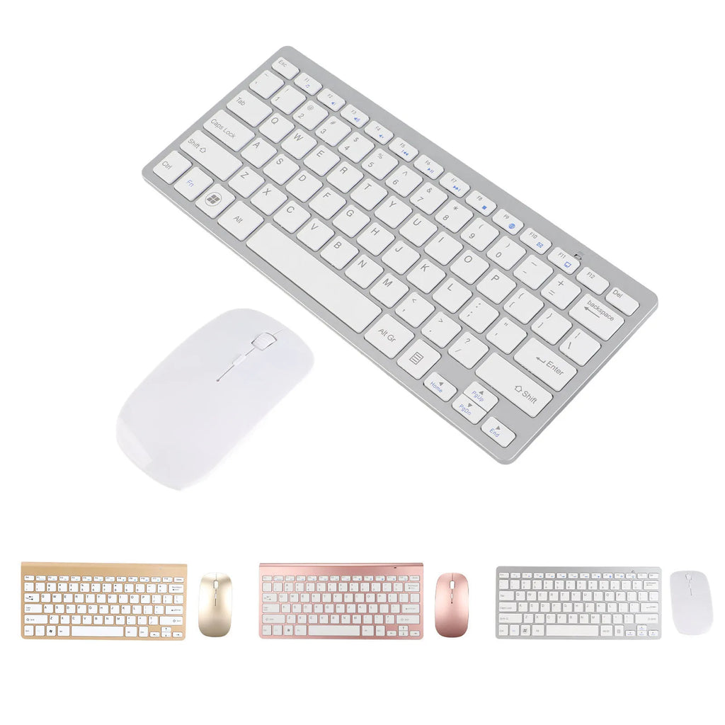 Wireless Mouse Keyboard Mouse Set 2.4G Wireless 78 Keys USB Thin Etched Keycaps Ergonomics Mute Button Computer Keyboards Mouse