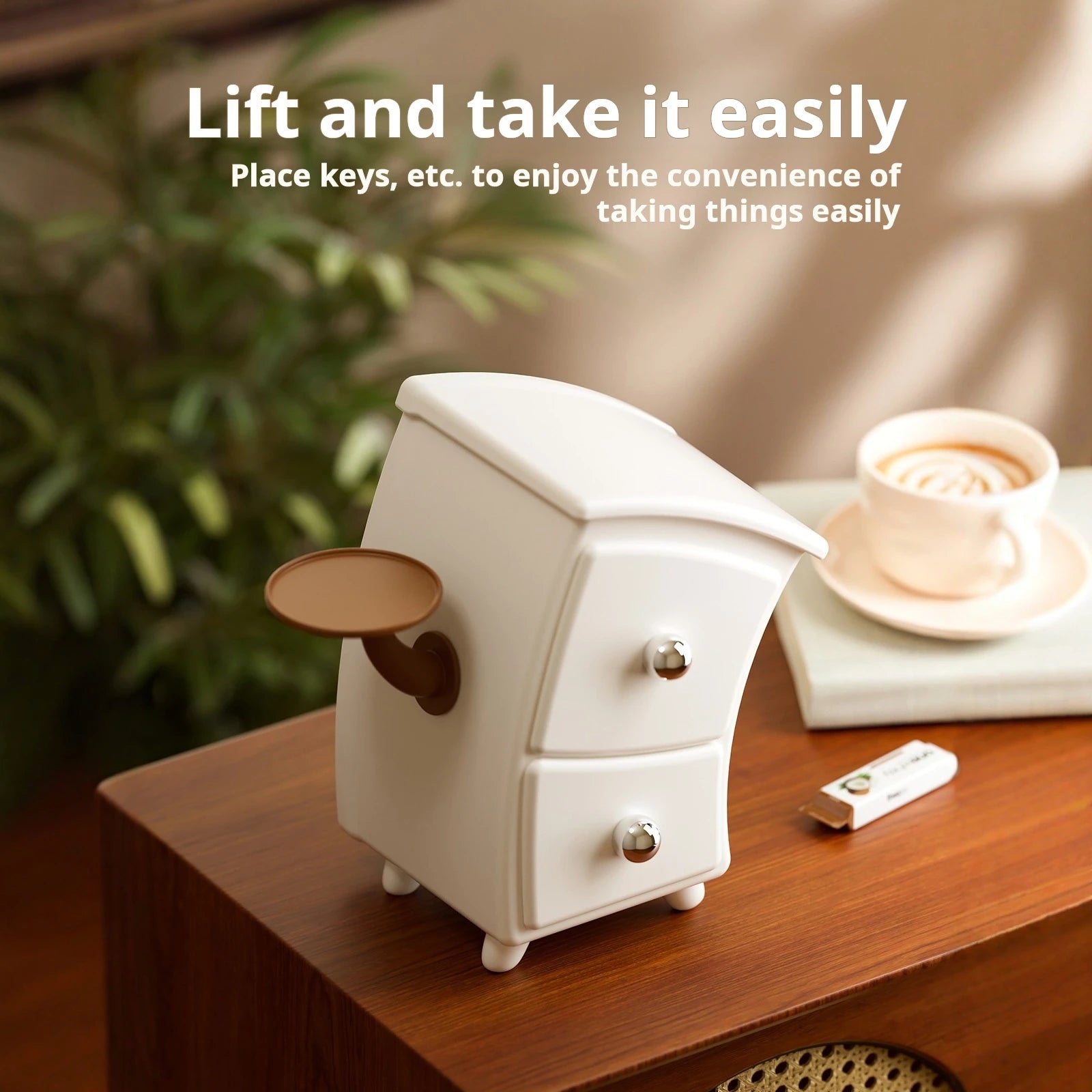 Desktop Storage Box: Playfully Bent Design Creative, Adorable, and Sophisticated Stationery Cute Decorative Home Accent