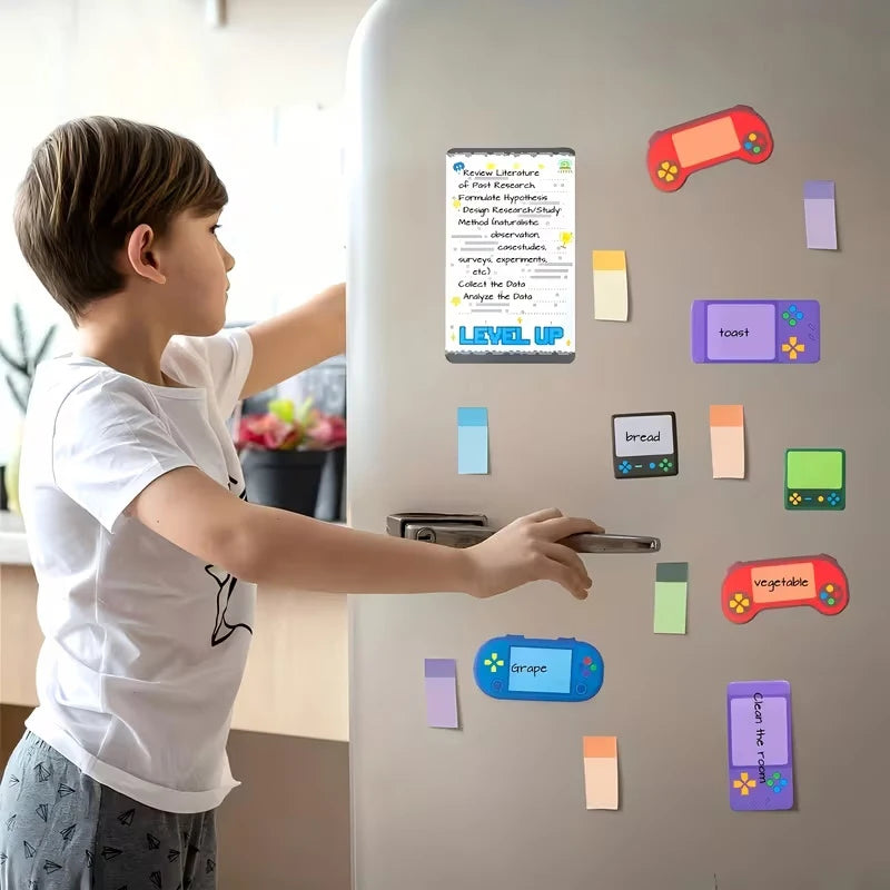 Game Console-themed Notepad Set With Rich And Unique Designs, Self-adhesive Sticky Notes, And Reusable Memo Pads.