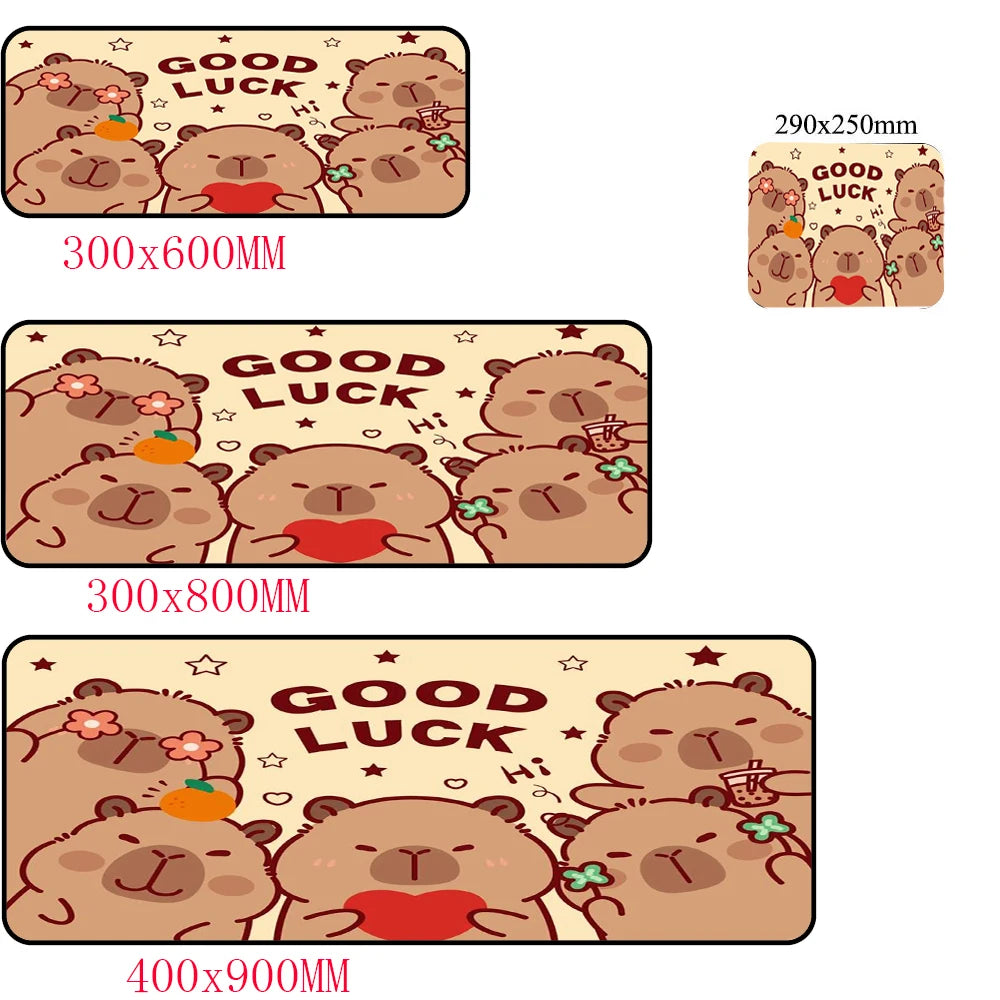 CUTE Capybara Mousepad Keyboard Mat Table Mat Students Cabinet Gamer Desktop Mousepad Cup Mats Anti-wrinkle Non-slip Deskpad