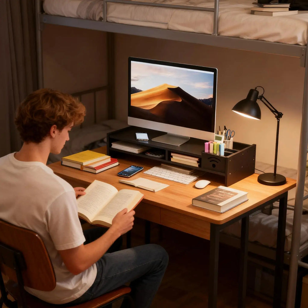 Monitor Stand Riser 2-Tier Ergonomic Shelf 4.3 Inch Height Monitor Riser with Storage Organizer Monitor Stand for Desk Laptop