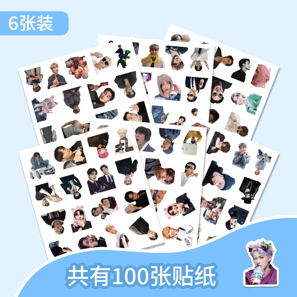 100PCS Kpop Idol Sticker ATEEZ Korean Boy Group Stickers DIY Luggage Laptop Phone Guitar Skateboard Waterproof Decals Toys Gift