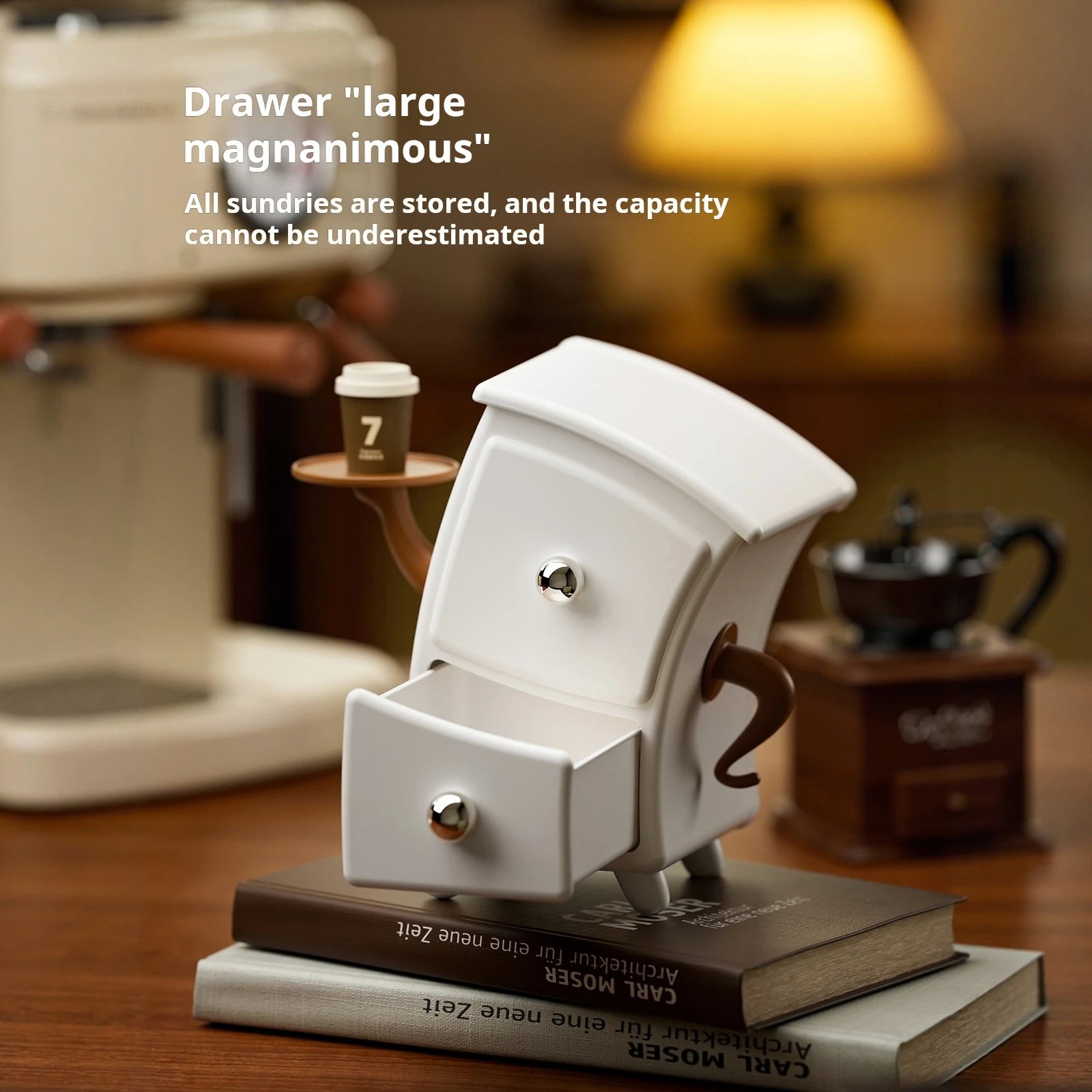 Desktop Storage Box: Playfully Bent Design Creative, Adorable, and Sophisticated Stationery Cute Decorative Home Accent