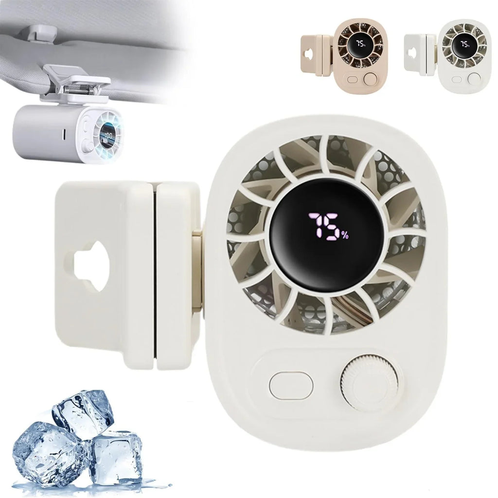 Portable Clip-On Fan 1800mAh Rechargeable USB Fan 360° Rotation Desk Fan