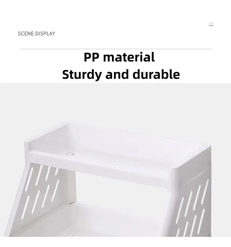 White Double Tier Desktop Storage Organiser Display Shelf  stationery  stationary  stationary organizer  office supplies