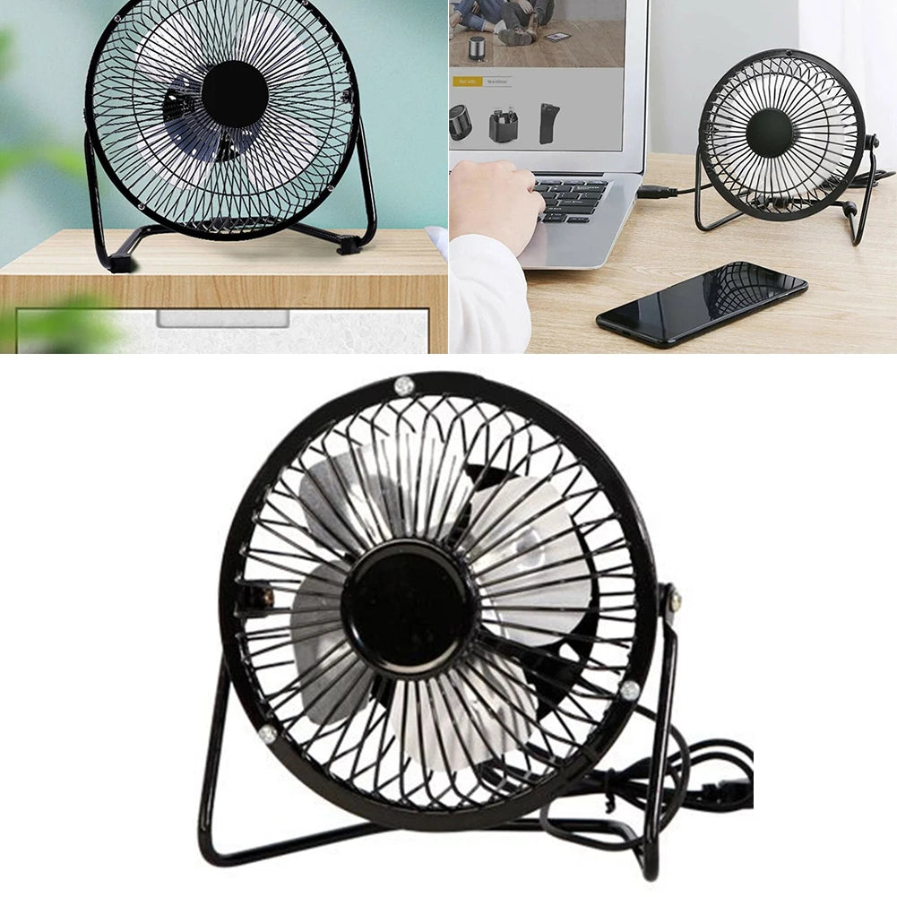 4 Inch Desk Fan Portable Home Office Desktop Fan Mini USB Rechargeable Fan 360 Degree Rotatable Fan Portable USB Fan