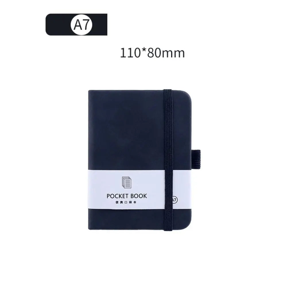 Sketchbook A6/A7 A6/A7 Pocket Notepad with Elastic Band Portable Portable Mini Notebook Anti Ink Leakage 5 Colors Taking Notes