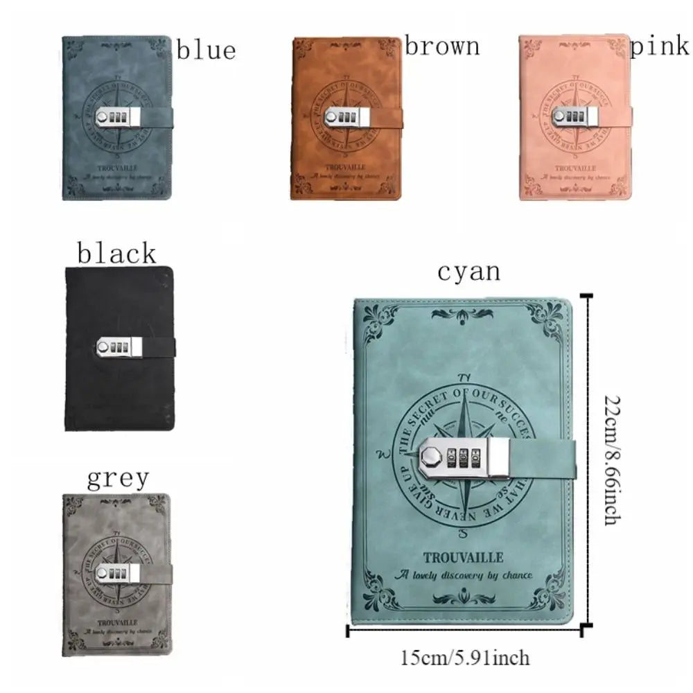 Stationery 200-Page Password Notebook A5 Retro Personal Notepad Thickened Smooth Writing Hand Ledger Office