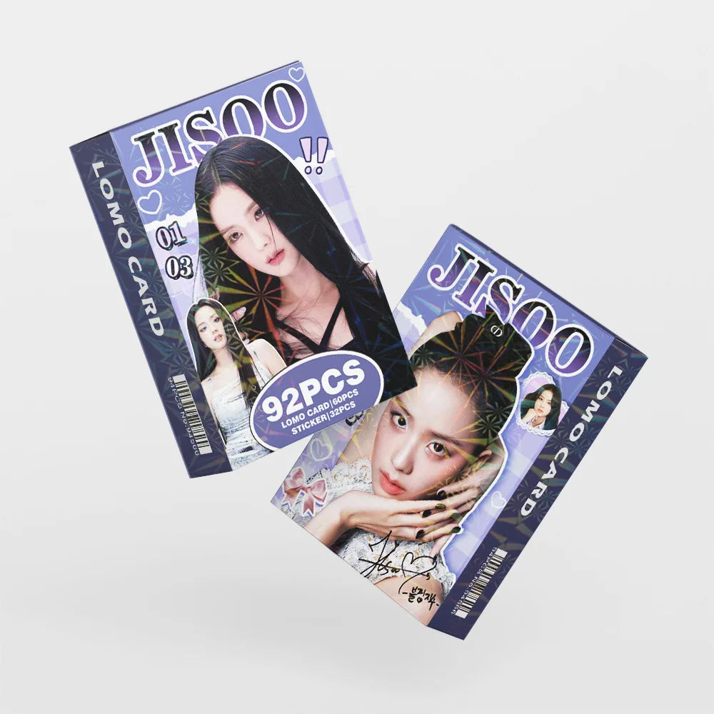 80-page K-pop girl group photobook with lyrics, magazine photo collection, 92 photo cards, celebrity LOMO cards, gift