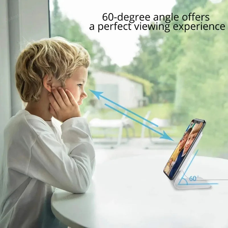 Desktop Mobile Phone Stand Aluminum Desk Holder Dock For Magsafe Charger For iPhone 16/15/14/13/12 Pro Max(Not Included Charger)