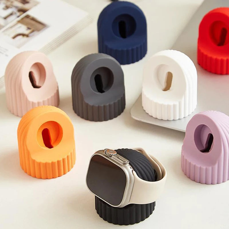 Silicone Charger Stand Wireless Charging Dock Lazy Holder for Desk For Watch 10 9 8 7 6 5 4 3 SE Dock Charging Desktop Holder