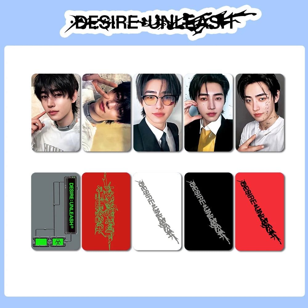 Kpop Boys Idol New Album Lomo Card Photocards Desire Unleash LOOSE Postcards Fans Collection Souvenir Merch