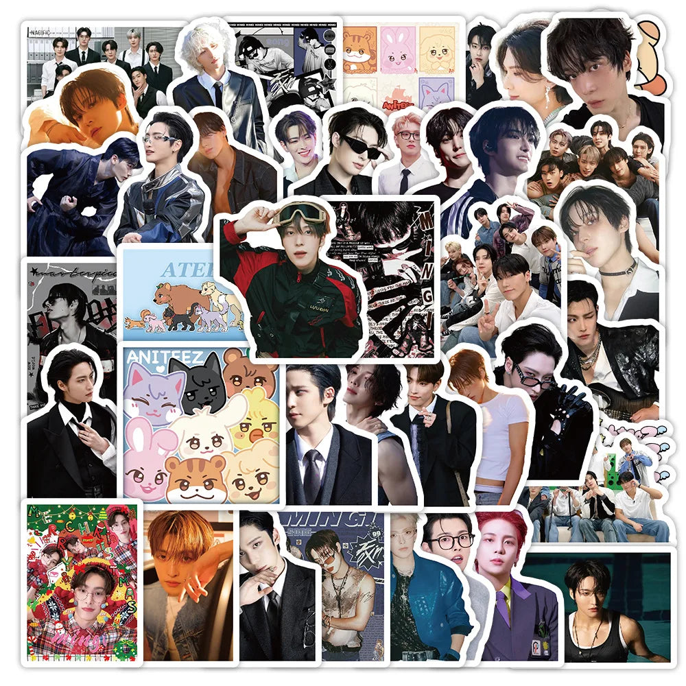 70PCS Kpop Idol Sticker ATEEZ Korean Boy Group Stickers DIY Luggage Laptop Phone Guitar Skateboard Waterproof Decals Toys Gifts