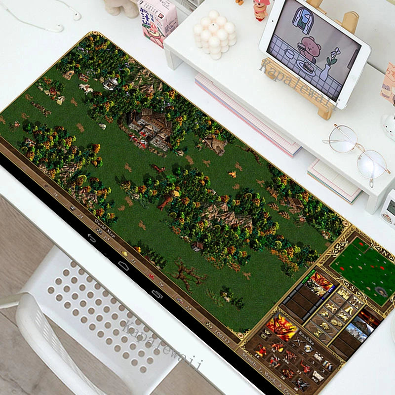 Heroes of Might And Magic Mousepad Pc Gamer Computer Keyboard Carpet Rubber Laptop Desk Mat LOL CS GO Dywan Cute Mouse Pad.