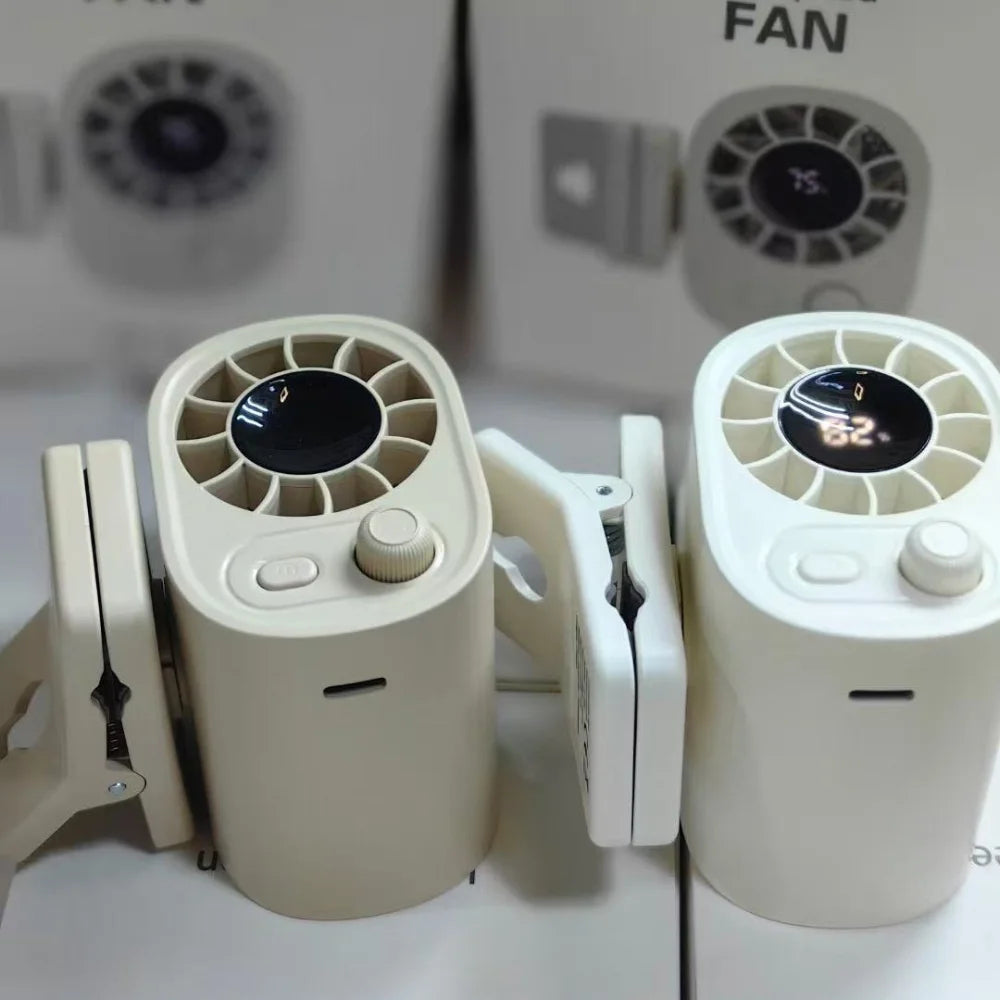 Portable Clip-On Fan 1800mAh Rechargeable USB Fan 360° Rotation Desk Fan