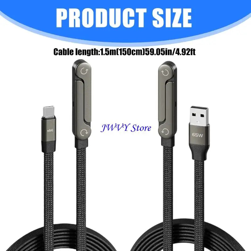 573A Phone Stand Chargers Cable 240W/65W Type C/USB Cable Highly power Output For Desk