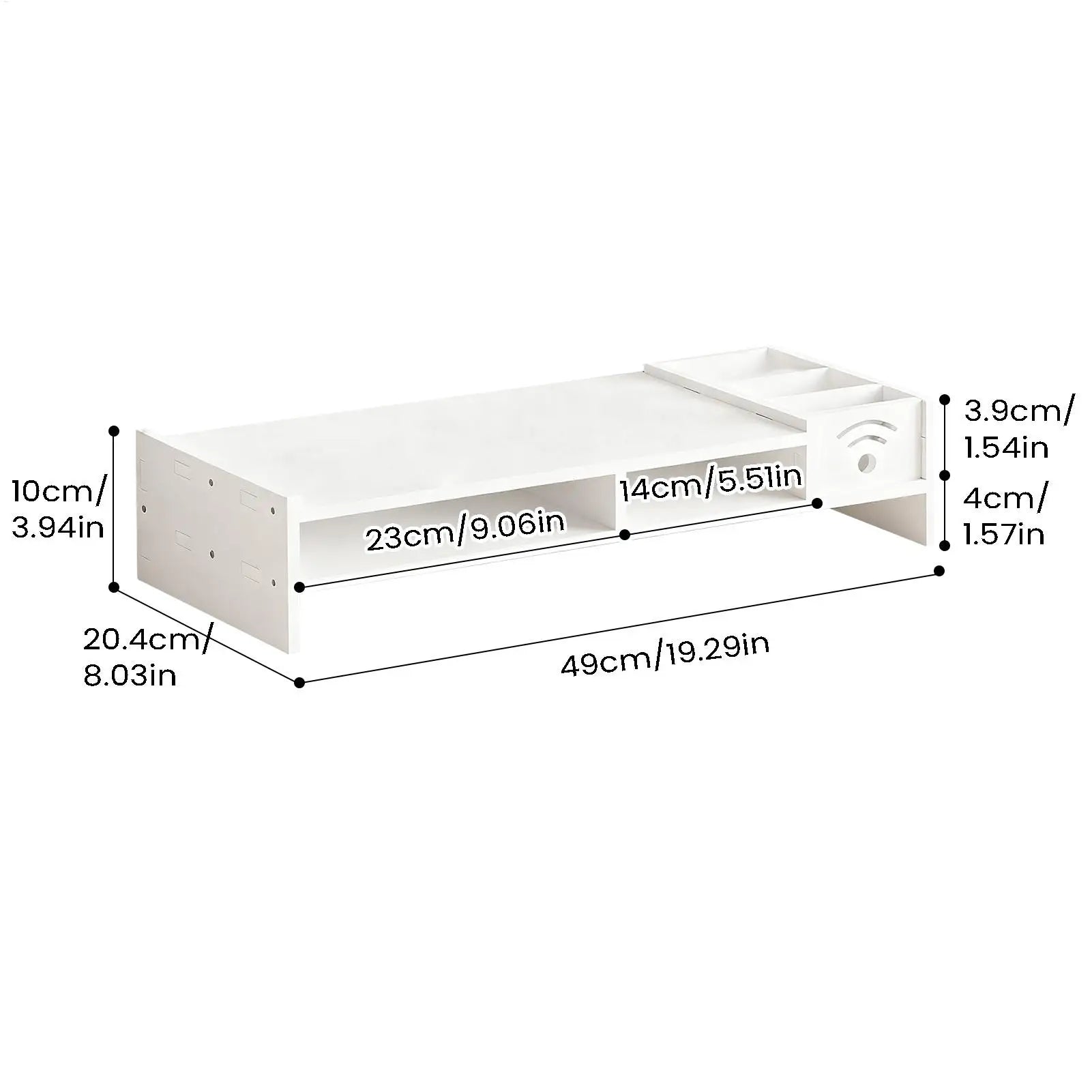 Monitor Stand Riser 2-Tier Ergonomic Shelf 4.3 Inch Height Monitor Riser with Storage Organizer Monitor Stand for Desk Laptop