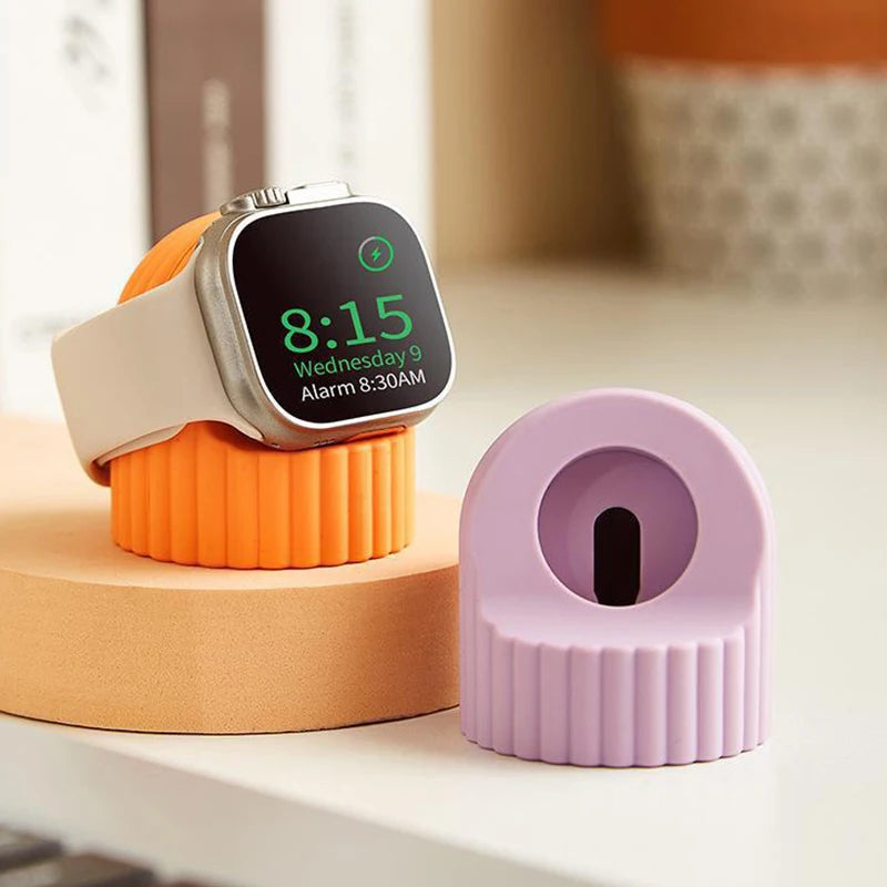 Silicone Charger Stand Wireless Charging Dock Lazy Holder for Desk For Watch 10 9 8 7 6 5 4 3 SE Dock Charging Desktop Holder