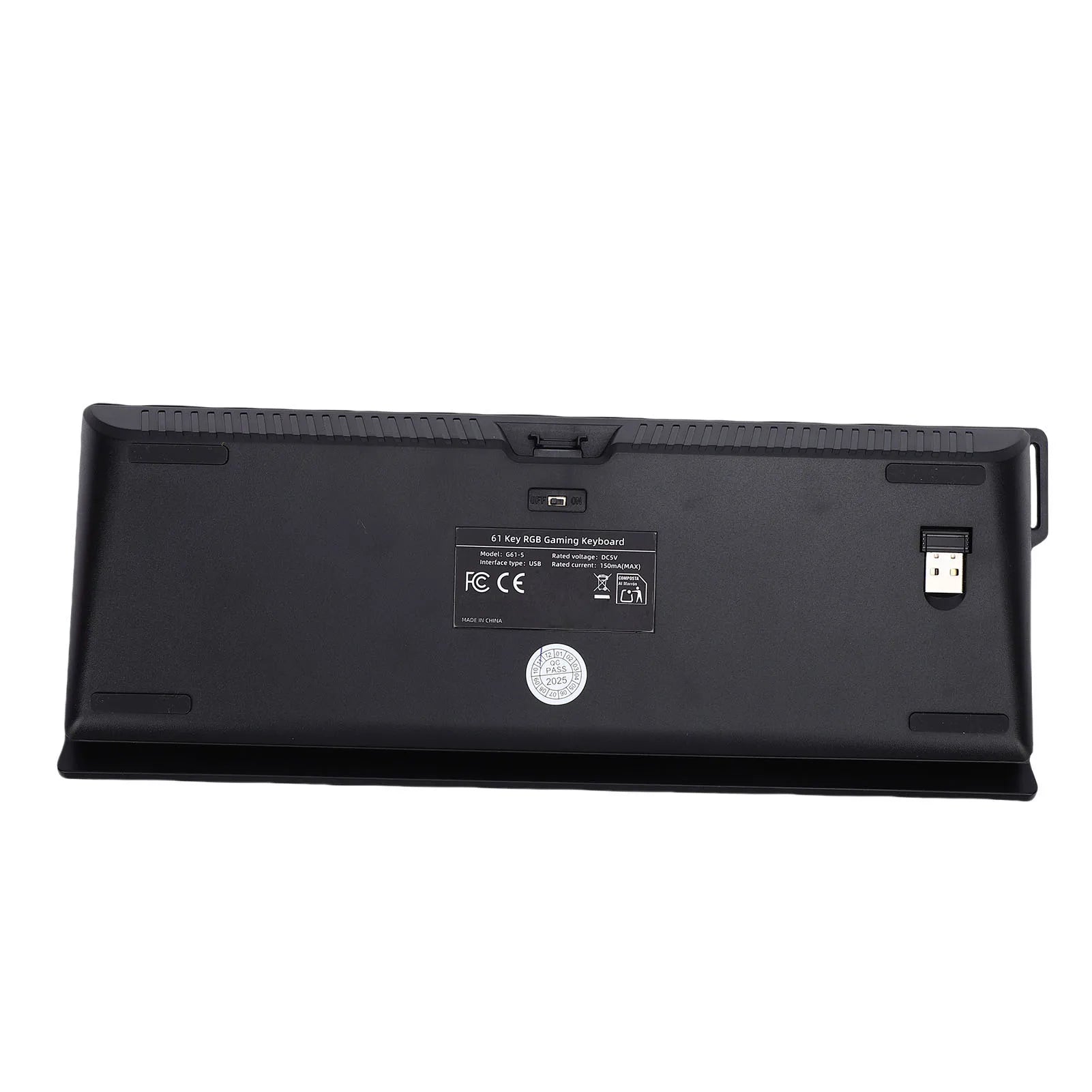 Wireless Keyboard 61 Key Triple Mode 2.4G USB Bluetooth with RGB Backlit Ribbon 60 Percent Portable for Gaming Rechargeable