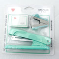 Stapler, staple remover, and staple set - a handy and stylish desktop stapler, perfect for home office use.
