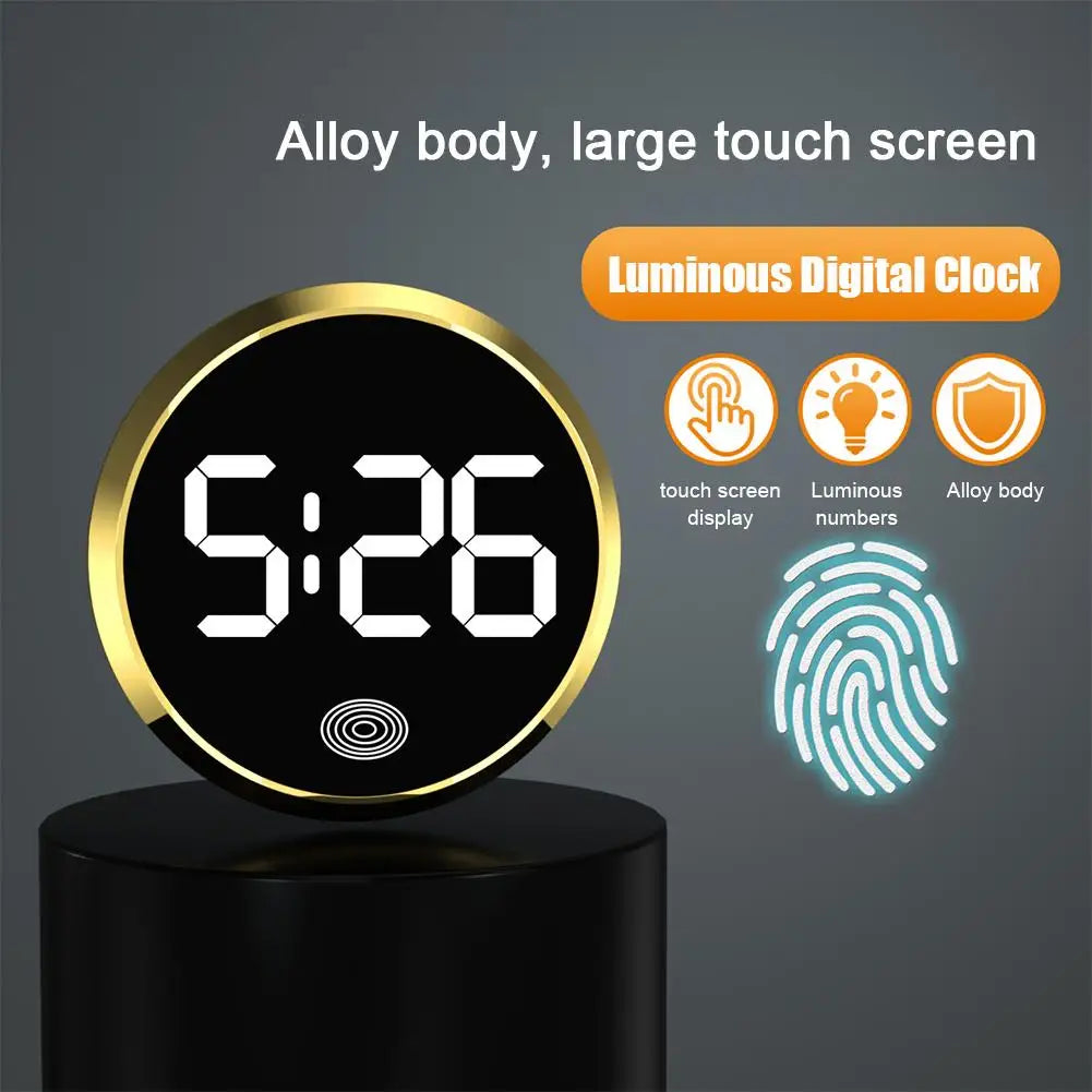 LED Car Clock Luminous Automobiles Internal Stick-On Mini Digital Clocks Auto Ornament Car Accessories