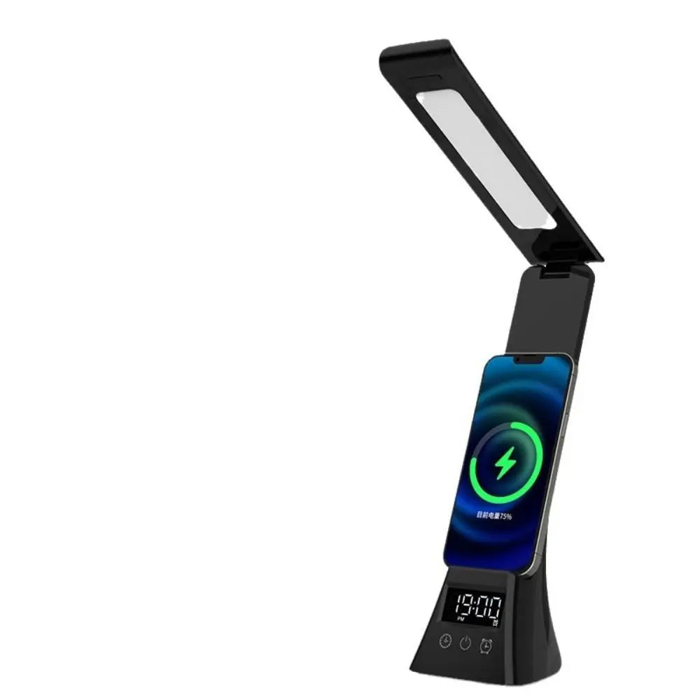 Dimmable Multifunctional Desk Lamp Folding Design Rechargeable Wireless Charging Desk Lamp Modern Style Multi Functional
