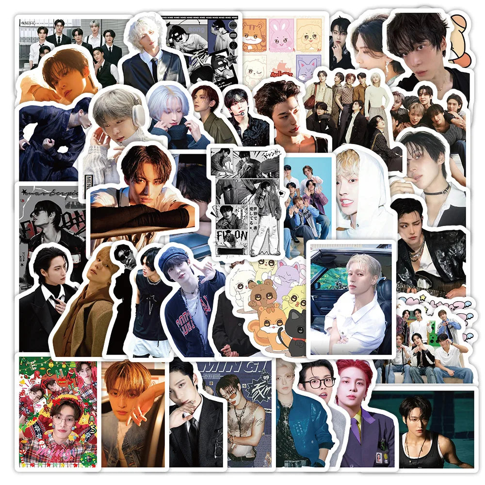 70PCS Kpop Idol Sticker ATEEZ Korean Boy Group Stickers Personalized DIY Luggage Laptop Phone Guitar Skateboard Decal Toy