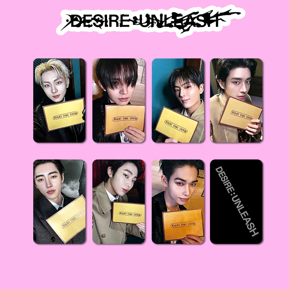 Kpop Boys Idol New Album Lomo Card Photocards Desire Unleash LOOSE Postcards Fans Collection Souvenir Merch