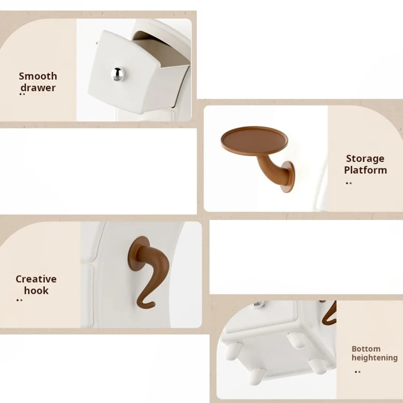 Desktop Storage Box: Playfully Bent Design Creative, Adorable, and Sophisticated Stationery Cute Decorative Home Accent