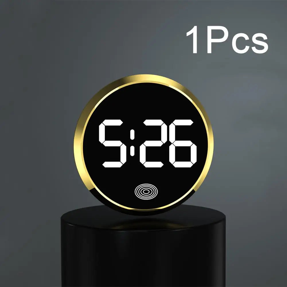 LED Car Clock Luminous Automobiles Internal Stick-On Mini Digital Clocks Auto Ornament Car Accessories