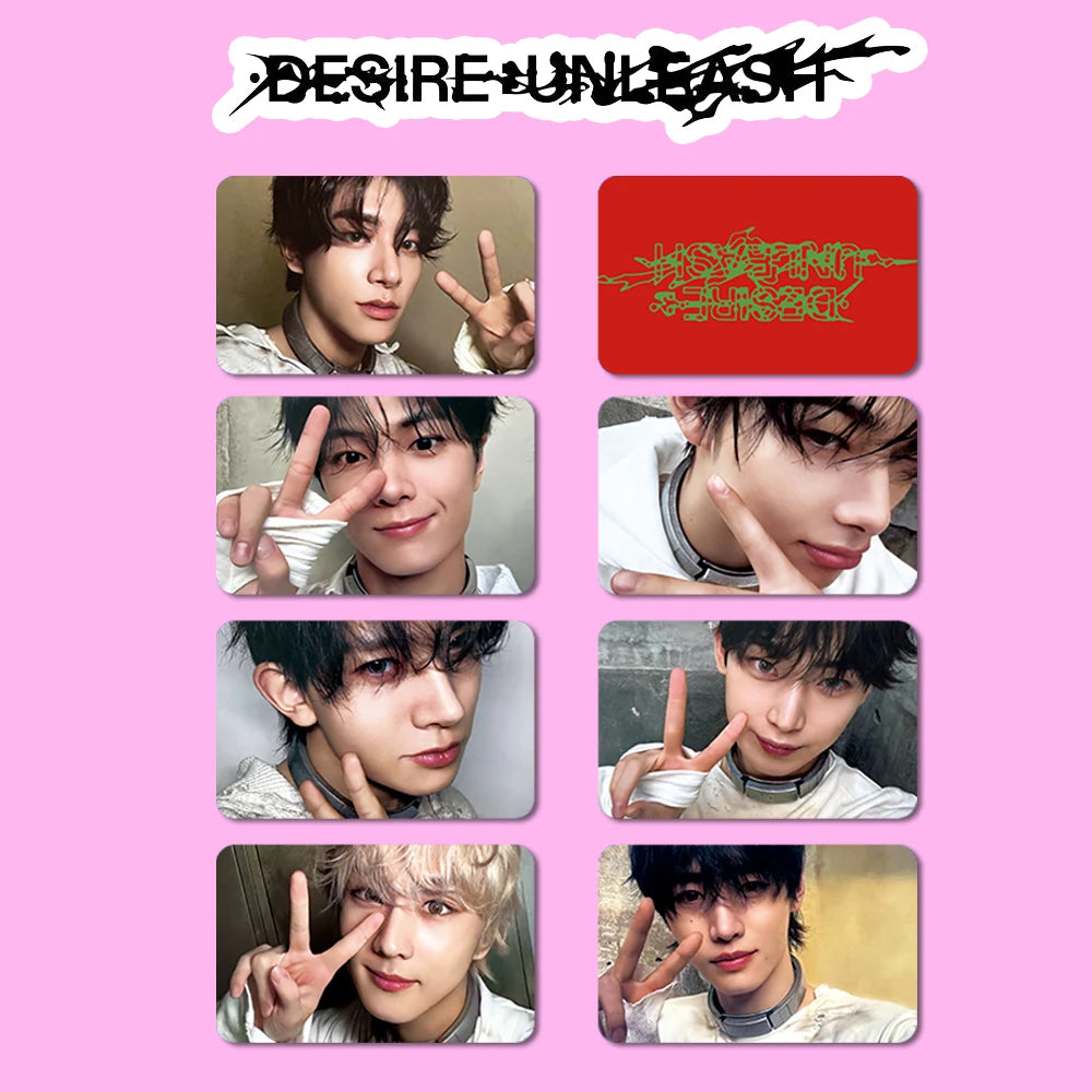 Kpop Boys Idol New Album Lomo Card Photocards Desire Unleash LOOSE Postcards Fans Collection Souvenir Merch