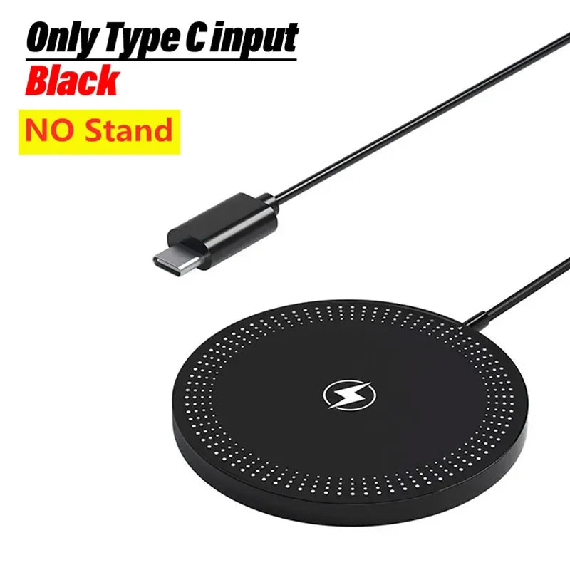 100W For Magsafe Wireless Charger Desk Phone Charge Pad Fast Charging Station For iPhone 17 16 15 14 13 Pro Max AirPods 4/3 Pro