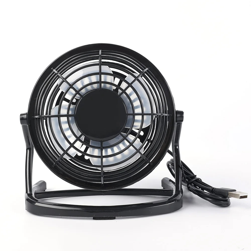 Mini USB Desk Fan Desktop Adjustable Tilt Stand Cooling Fan Ultra-quiet Electric Portable Small Fan for Desktop Office Table