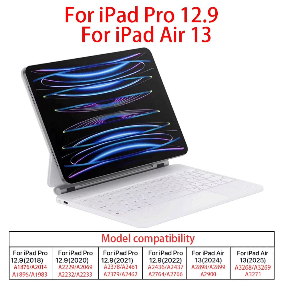Wireless keyboard for iPad Pro 11 10.9 Air 4 Air 5 for iPad 11th 10th Generation Pro 12.9 6th 5th 4th 3rd Gen 13 M4 Smart Covers