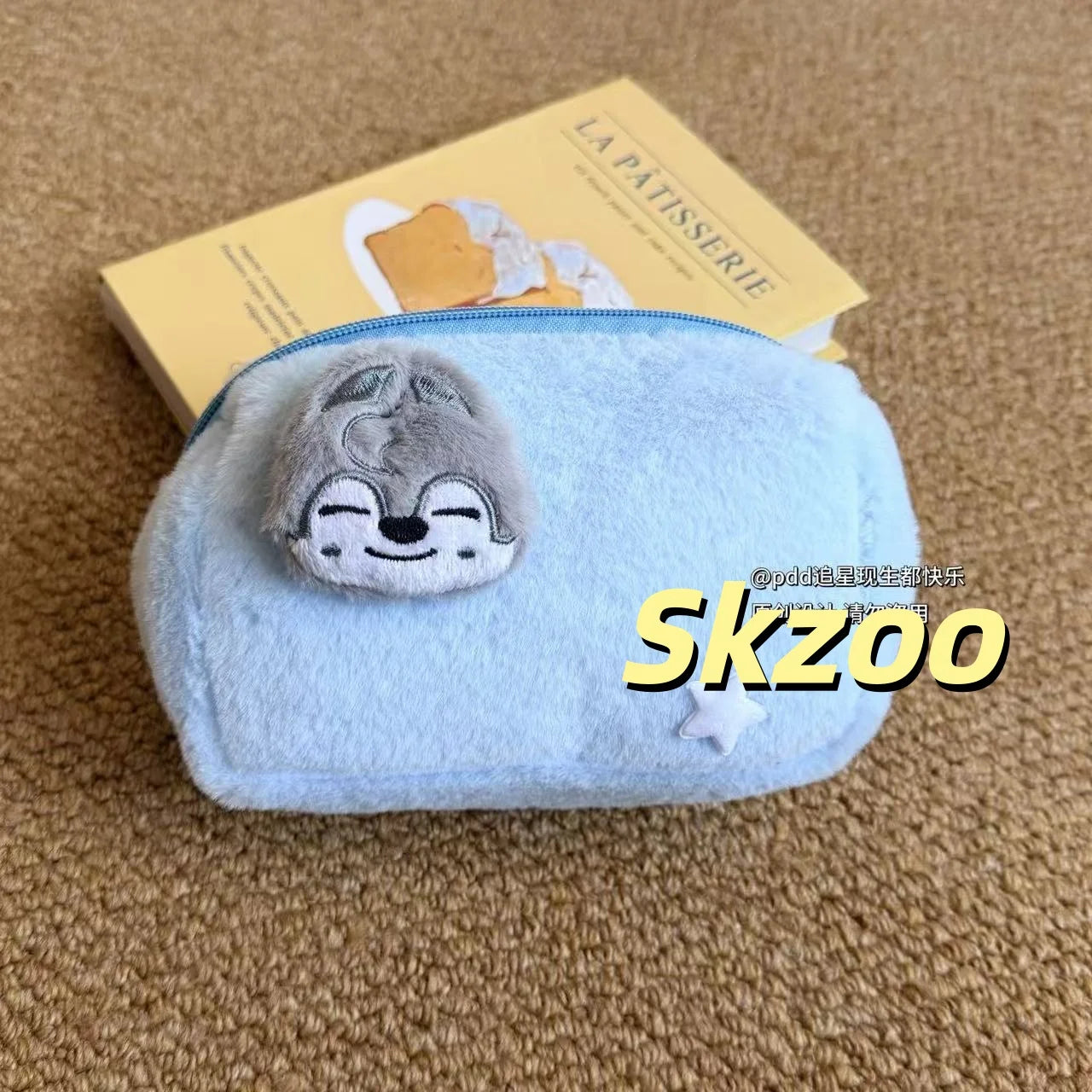 kpop In Stock Stray Kids skzoo avatar Plush Makeup Bag Large Capacity Cute Storage Pouch Pen Case Kpop Idol Peripheral