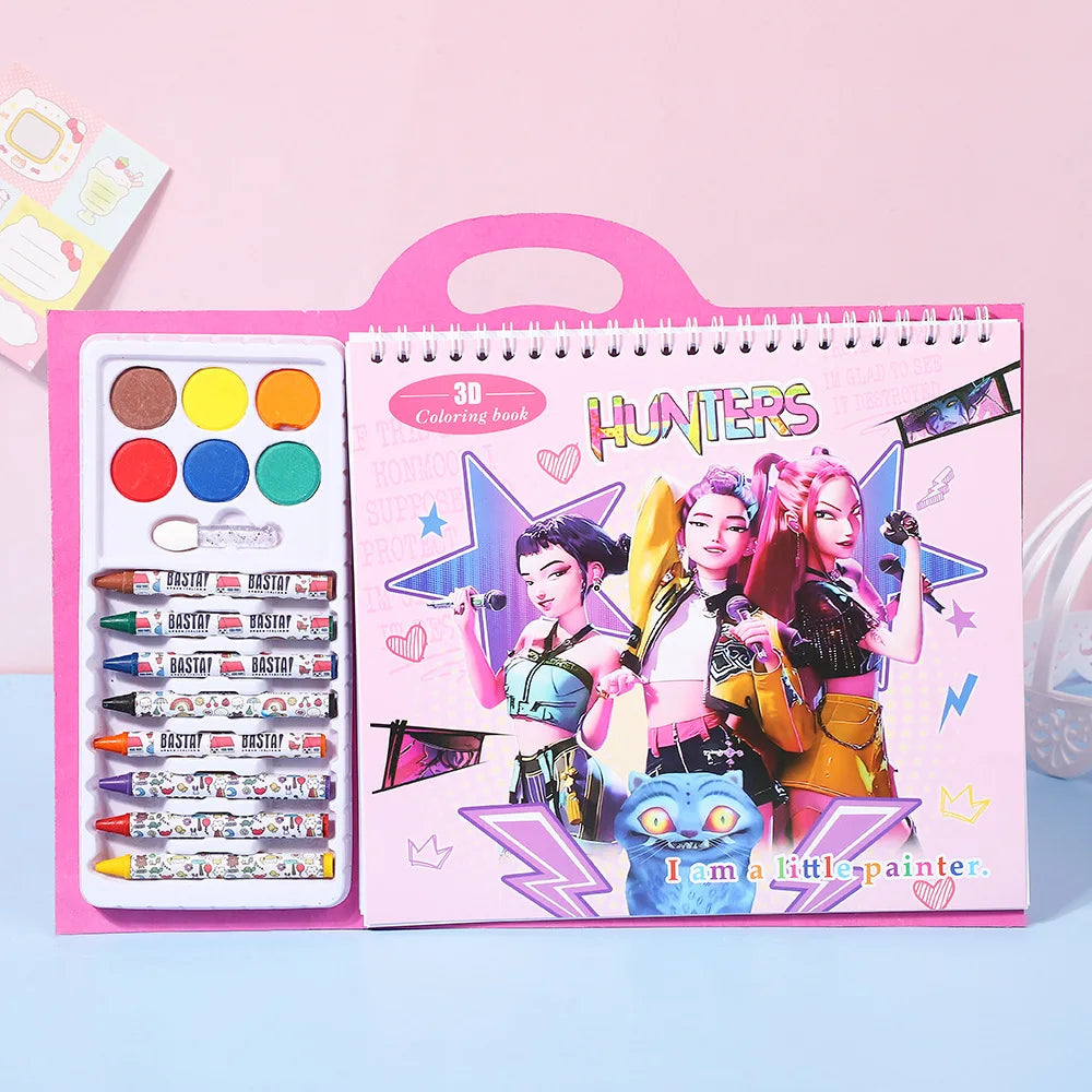 K-POP Color Pencils Coloring Book - Purple Version - Singing Queen Coloring Book - Art Book - Safe Painting Coloring Book - Graf