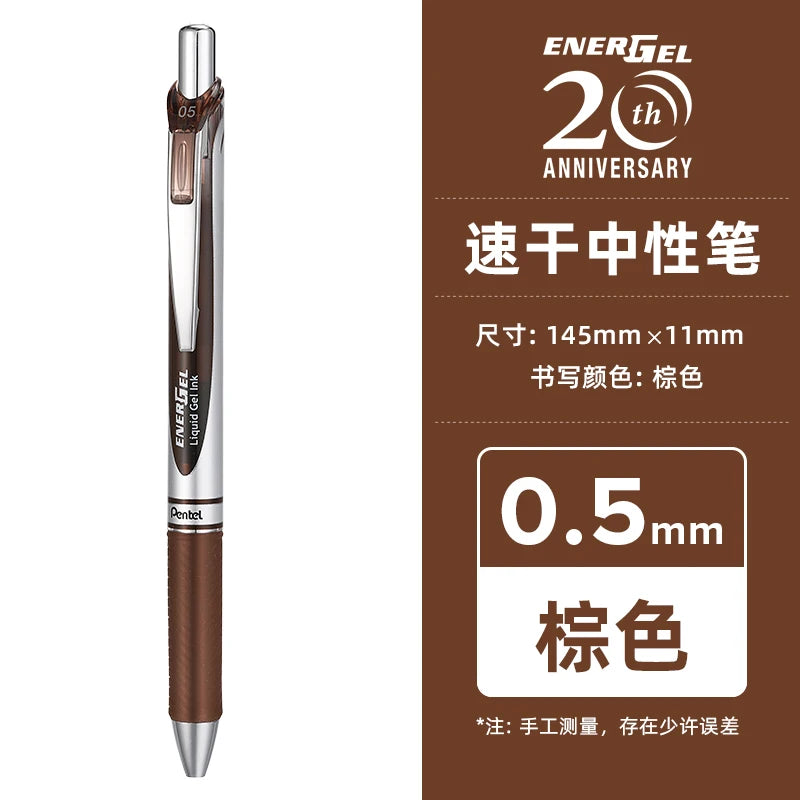 Pentel  BLN75 Gel Pen 20th Anniversary Smooth And Quick-drying Press Water Pen For Students With 0.5mm Japanese Stationery