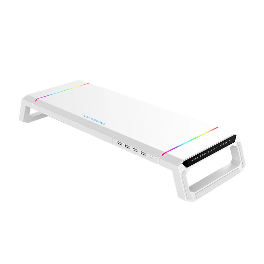 T1 Laptop Monitor Stand Riser RGB Support with 4 USB Mobile Phone Holder Drawer Storage Box heightening bracket for PC